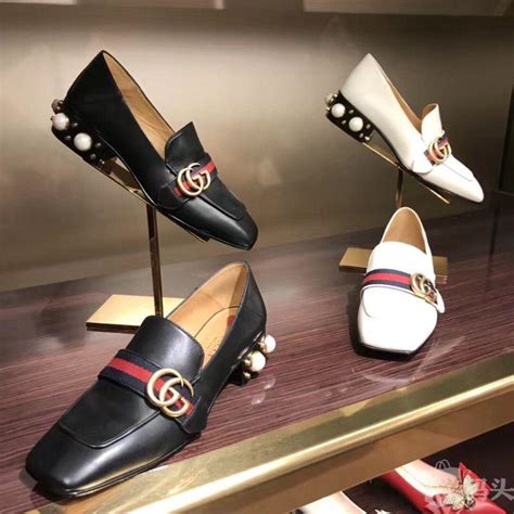 gucci 珍珠 鞋
